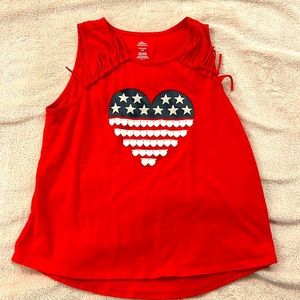 SOLD - Patriotic America Flag Heart Kids Tank Top **DO NOT BUY**